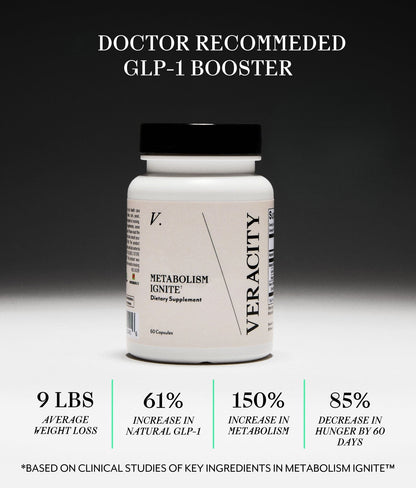 Veracity Metabolism Ignite Burns Fat GLP-1 & Metabolic Supplement 30 Serving