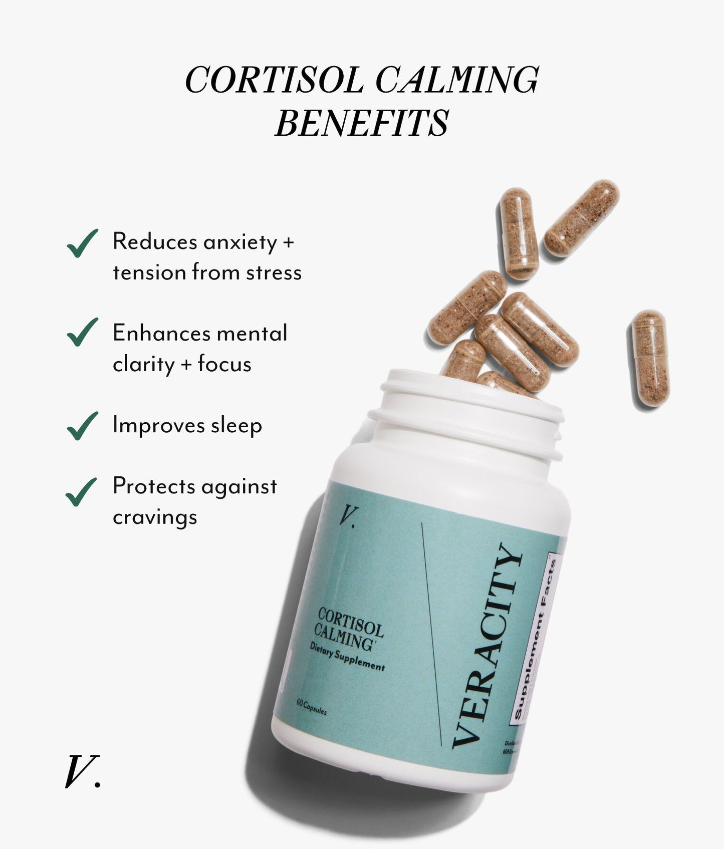 Veracity Cortisol Calming Stress & Sleep Support Supplement 60 Capsules