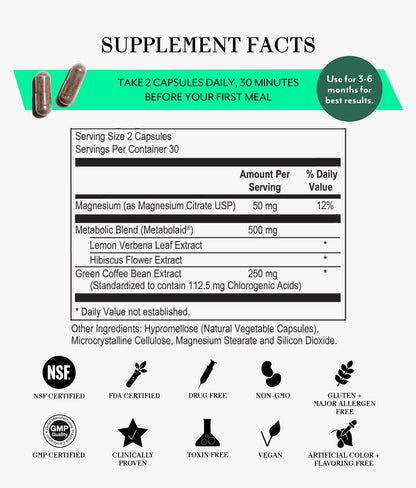 Veracity Metabolism Ignite Burns Fat GLP-1 & Metabolic Supplement 30 Serving